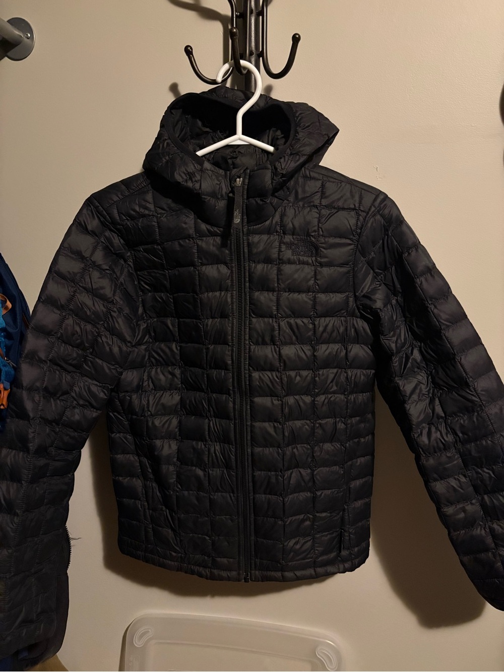 The North Face Black Quilted Hooded Kids Puffer Jacket